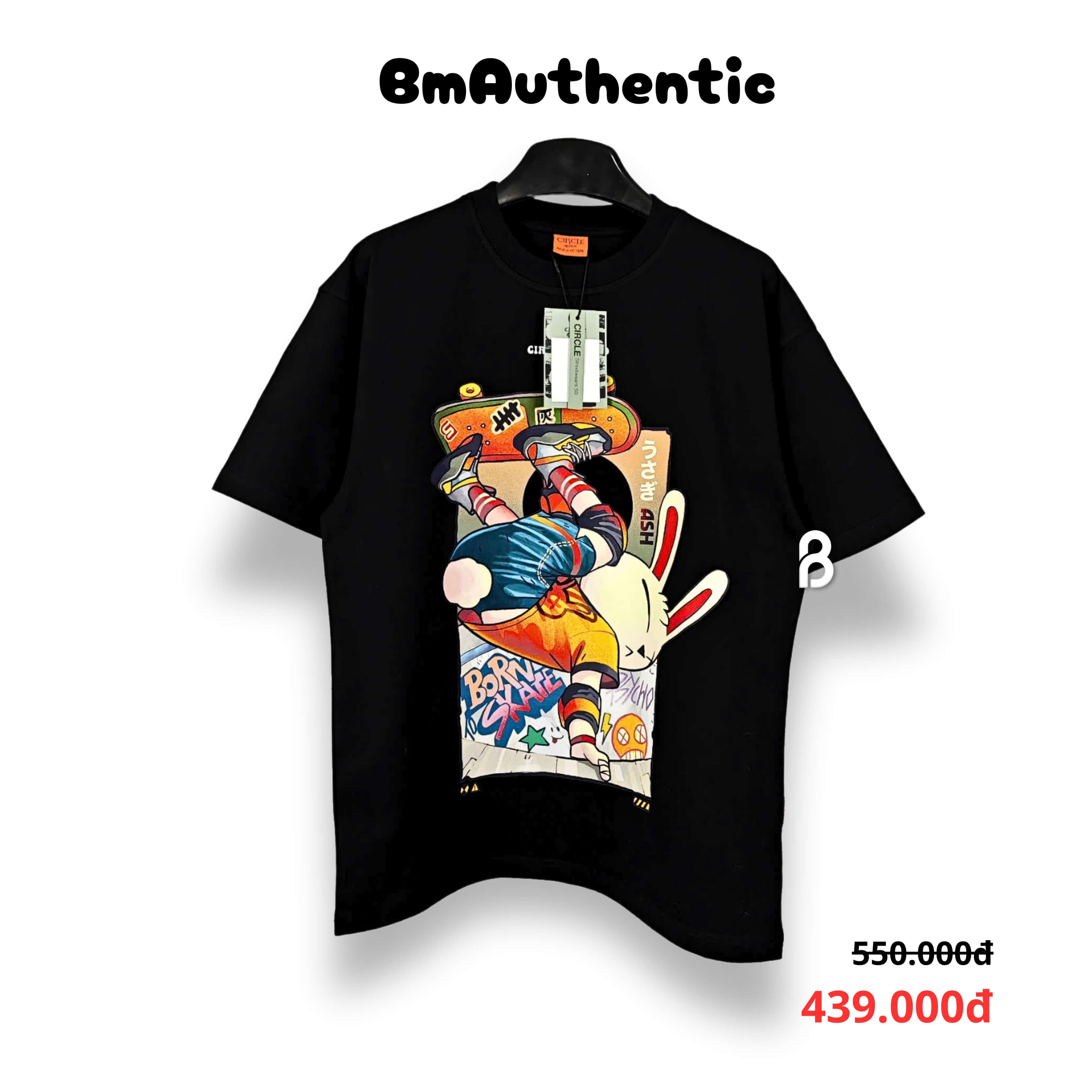 Áo Thun Labubu Skateboarding Cotton Cao Cấp Form Rộng - BM Authentic