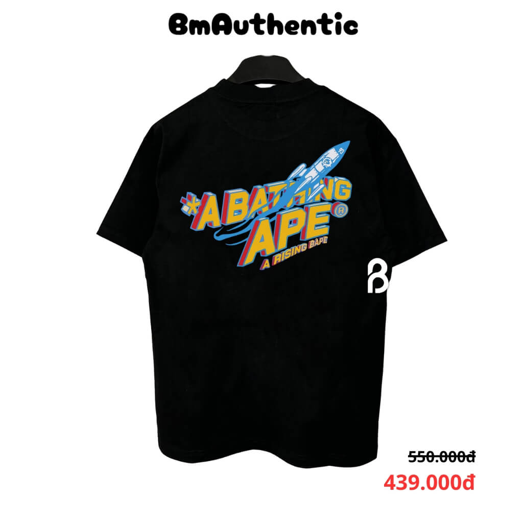 Áo Thun Bape A Bathing Ape Rising Bape Space Cotton Cao Cấp Form Rộng - BM Authentic