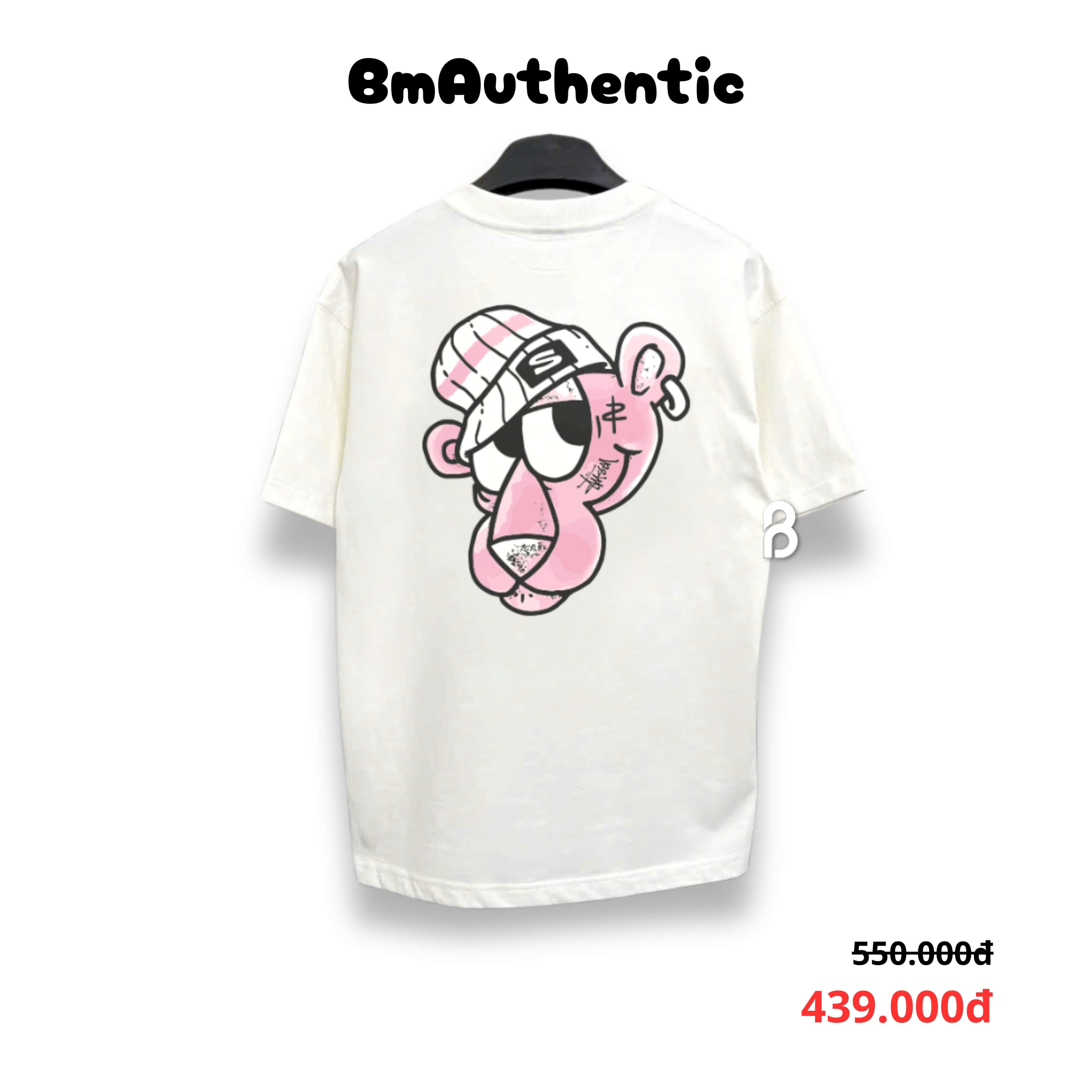 Áo Thun Stussy Pink Panther Graffiti Cotton Cao Cấp Form Rộng - BM Authentic