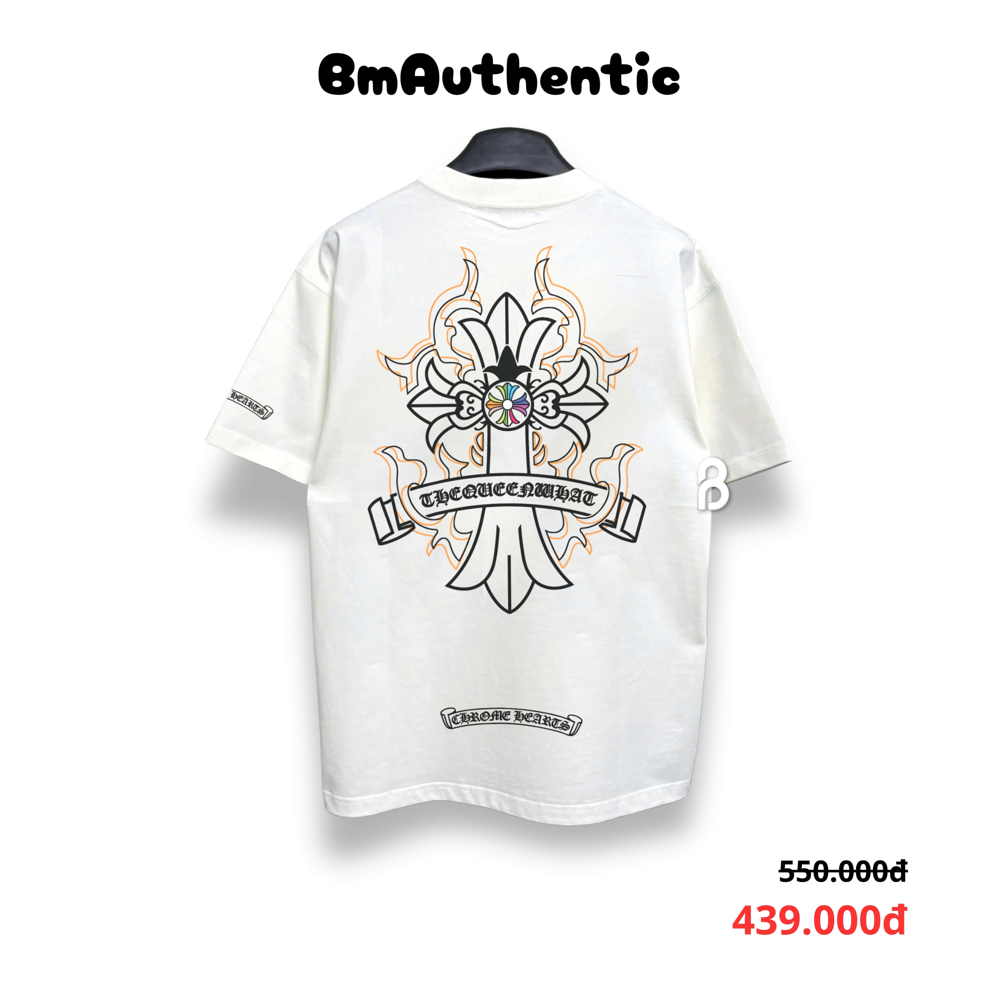 Áo Thun Chrome Hearts Cross Flame Cotton Cao Cấp Form Rộng - BM Authentic