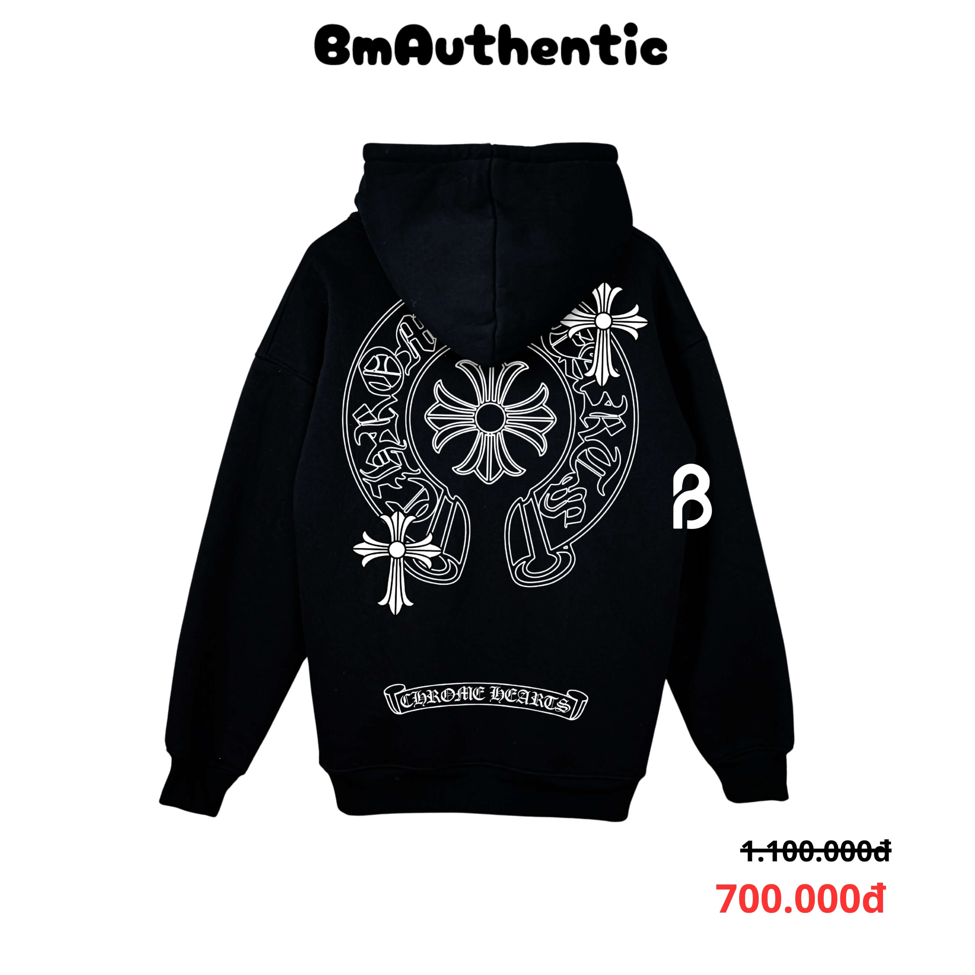 Hoodie Chrome Hearts Horseshoe Multi Cross Cotton Cao Cấp Form Rộng - BM Authentic