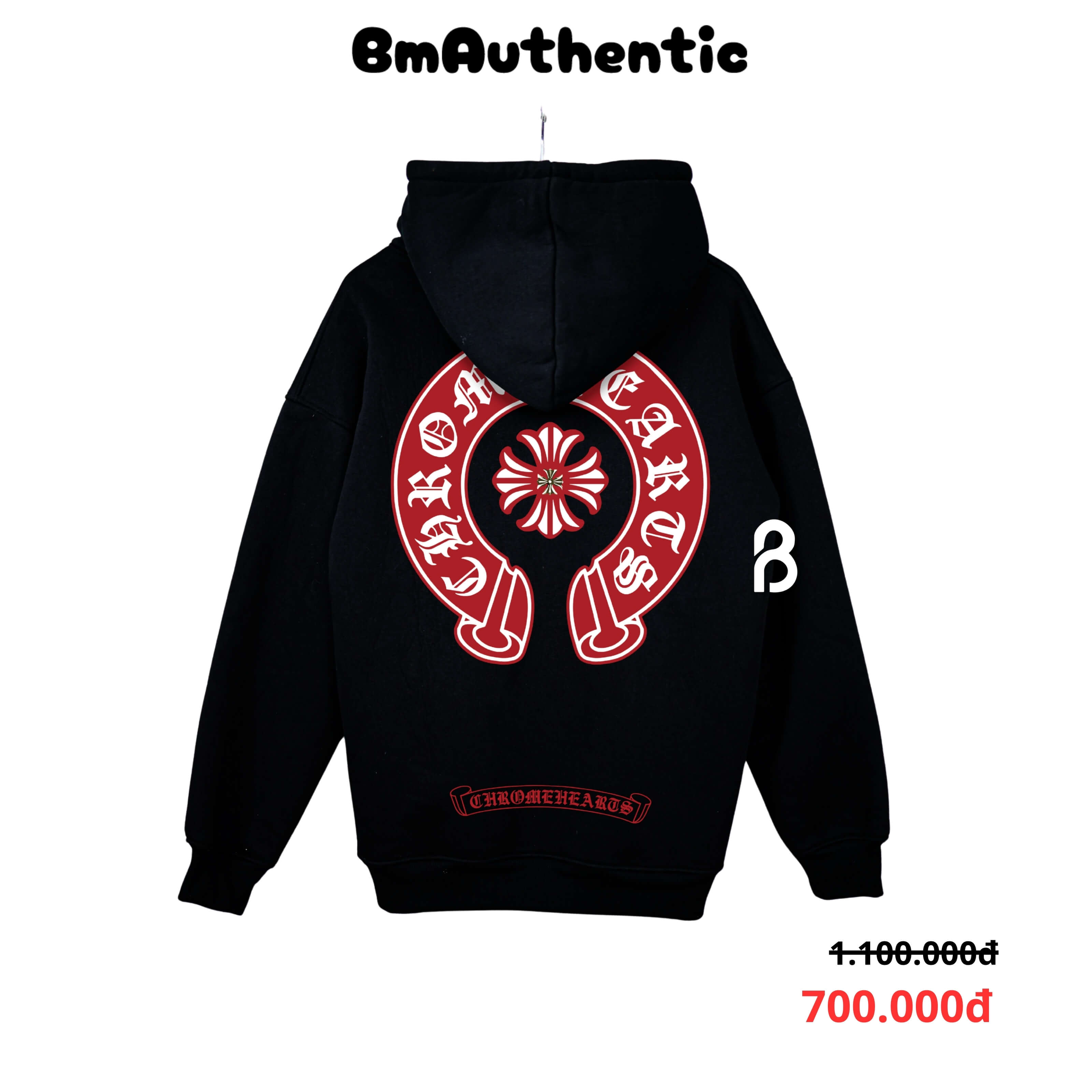 Hoodie Chrome Hearts Horseshoe Red Cross Cotton Cao Cấp Form Rộng – BM Authentic