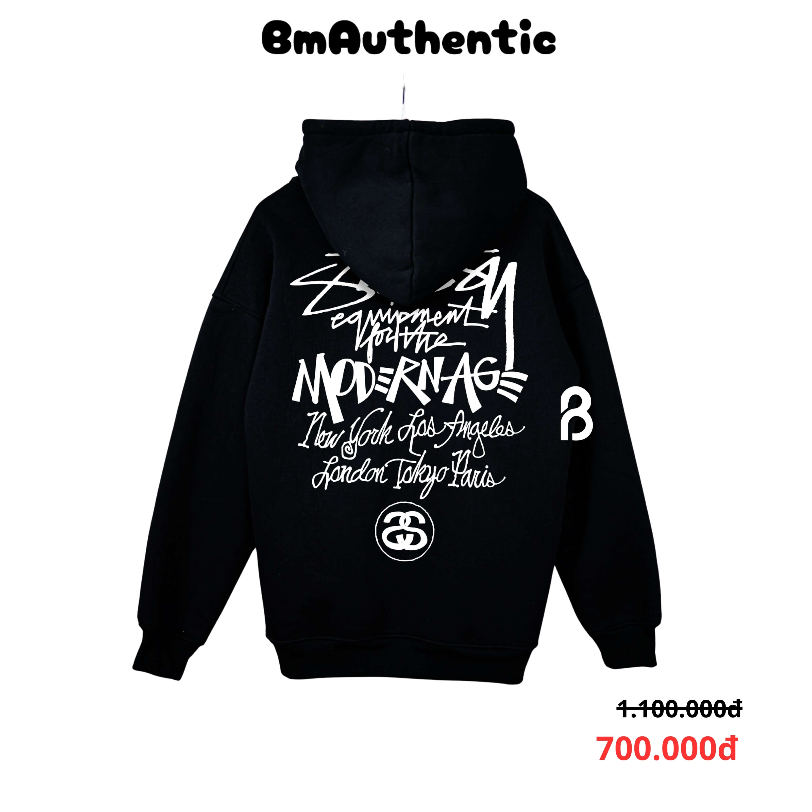 Hoodie Stussy Modern Age Multi City Cotton Cao Cấp Form Rộng Unisex - BM Authentic