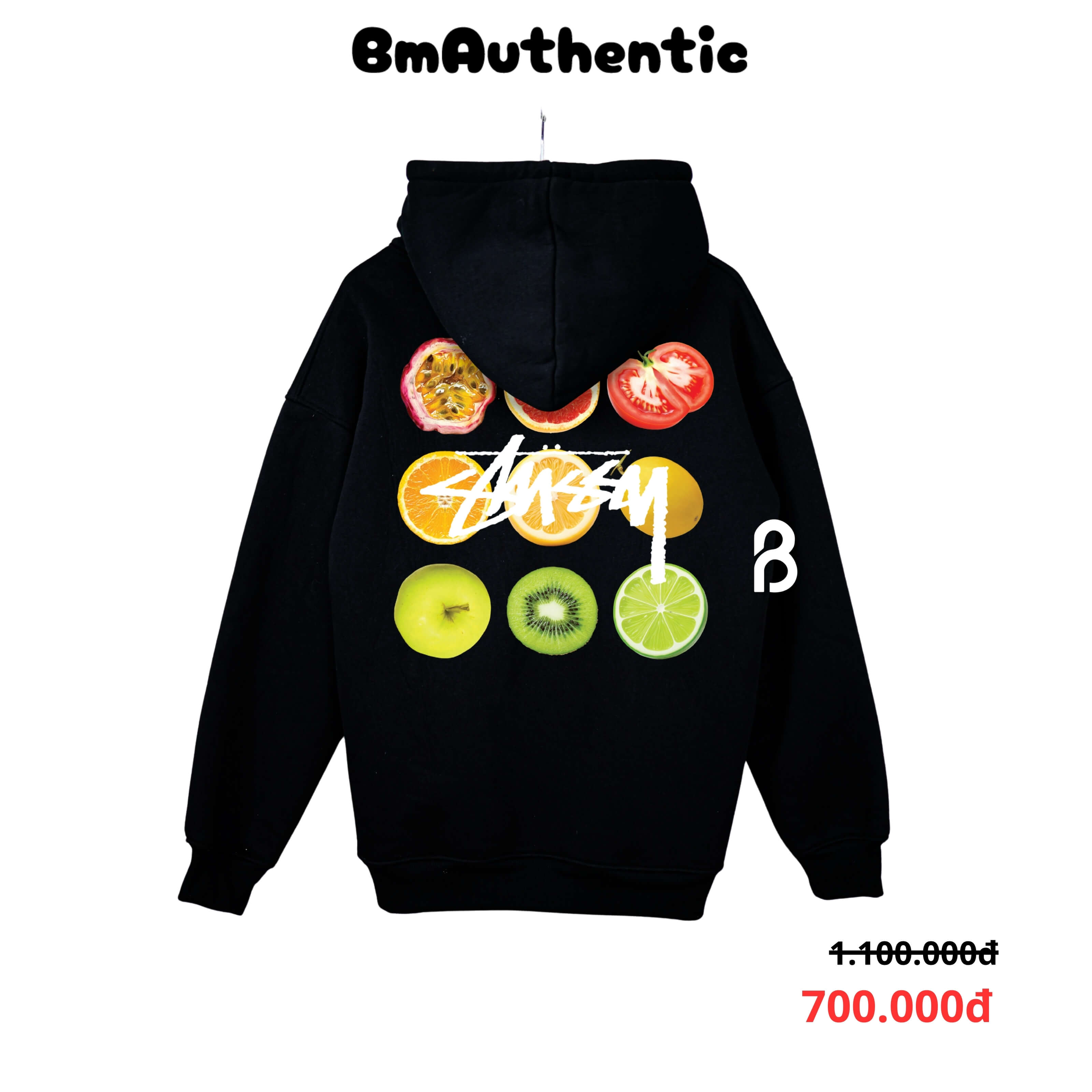 Hoodie Stussy Fruit Slice Graphic Cotton Cao Cấp Form Rộng Unisex - BM Authentic