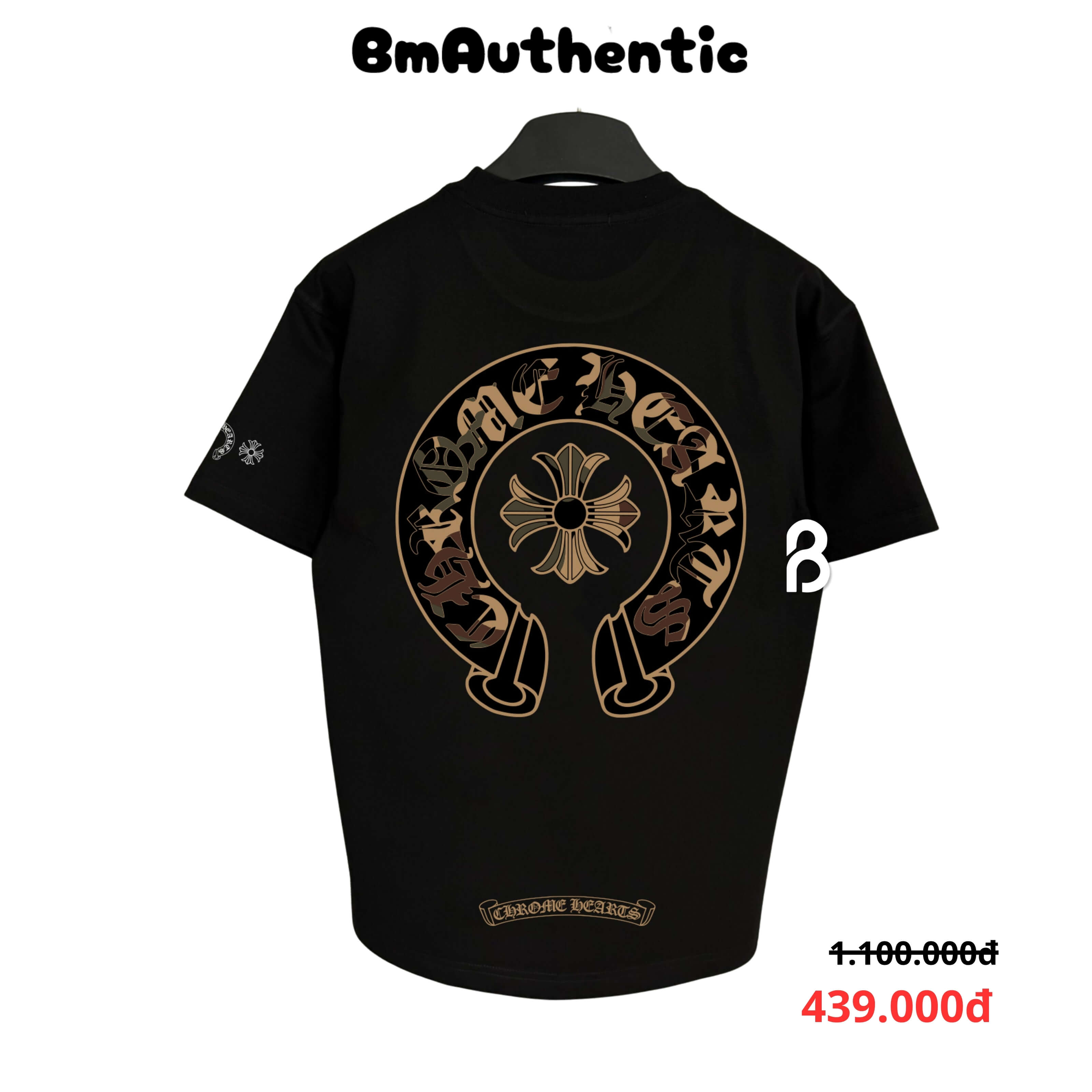 Áo Thun Chrome Hearts Gold Horseshoe Cotton Cao Cấp Form Rộng - BM Authentic