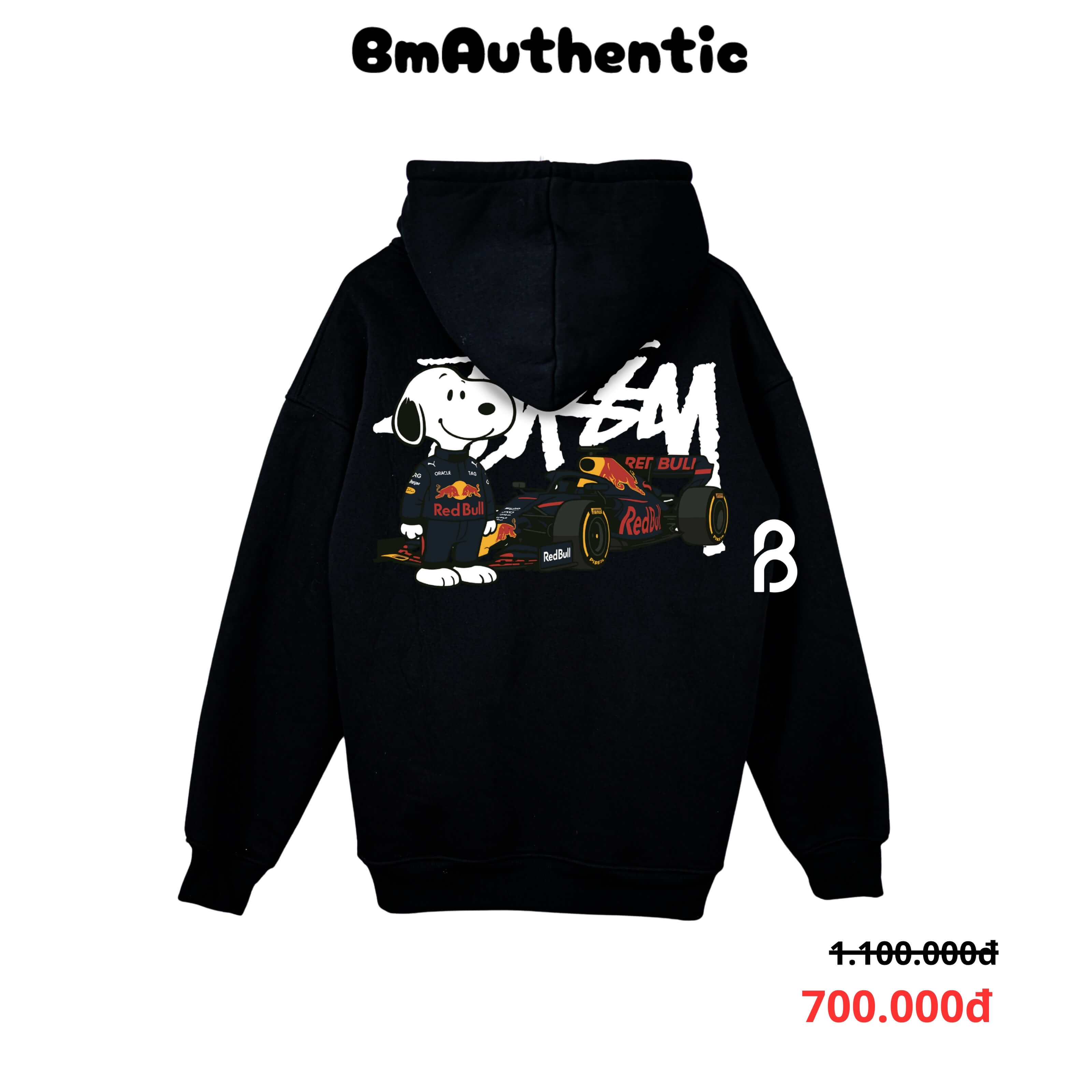 Hoodie Stussy Snoopy Redbull Racing Cotton Cao Cấp Form Rộng Unisex - BM Authentic