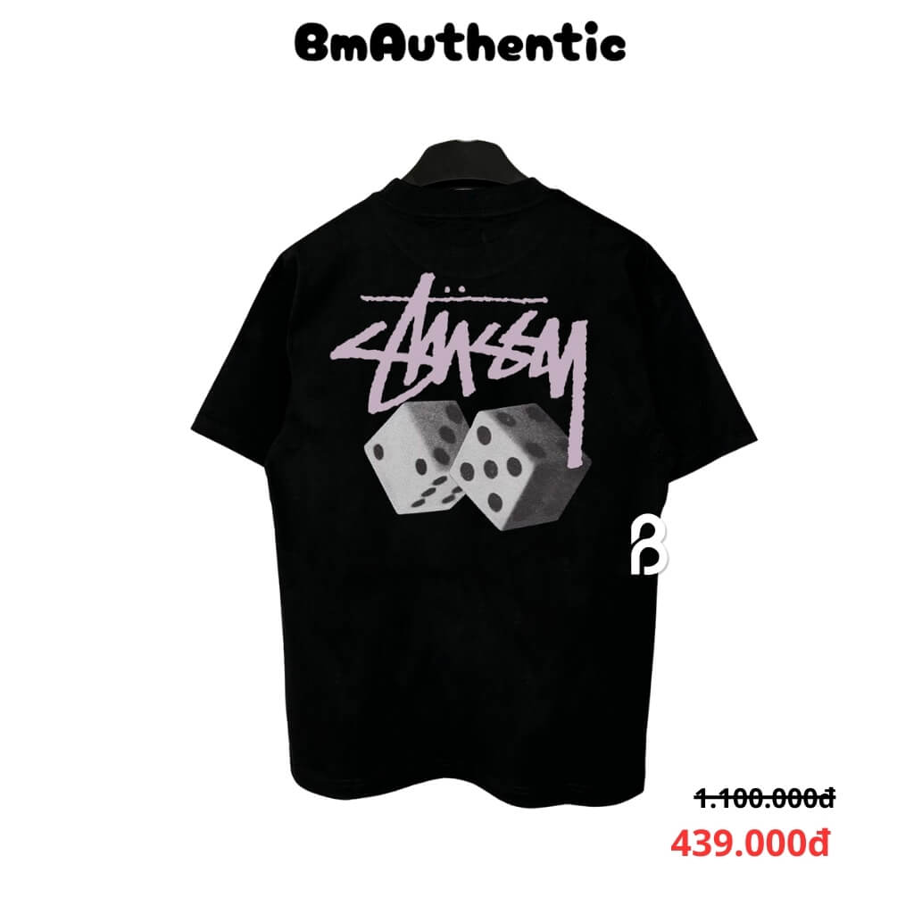 Áo Thun Stussy Dice Roll Cotton Cao Cấp Form Rộng - BM Authentic