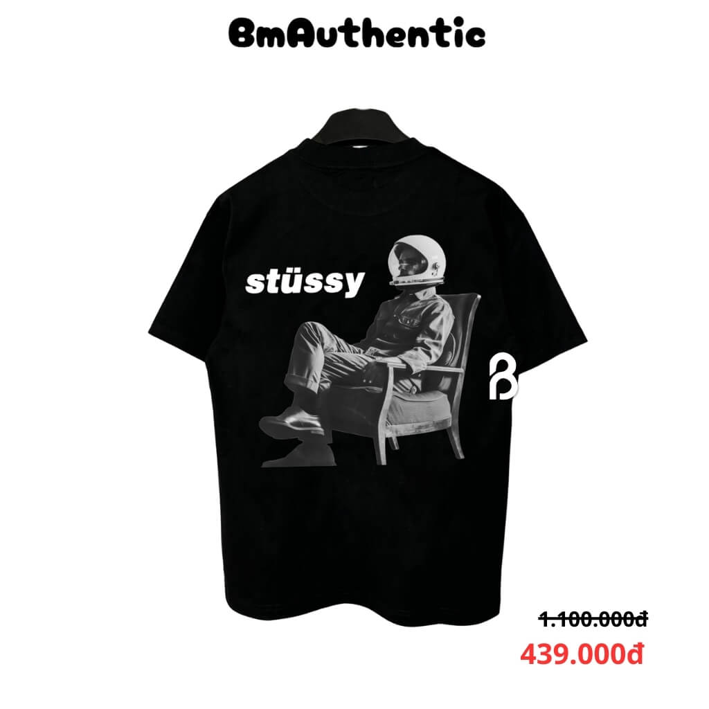 Áo Thun Stussy Space Explorer Cotton Cao Cấp Form Rộng - BM Authentic