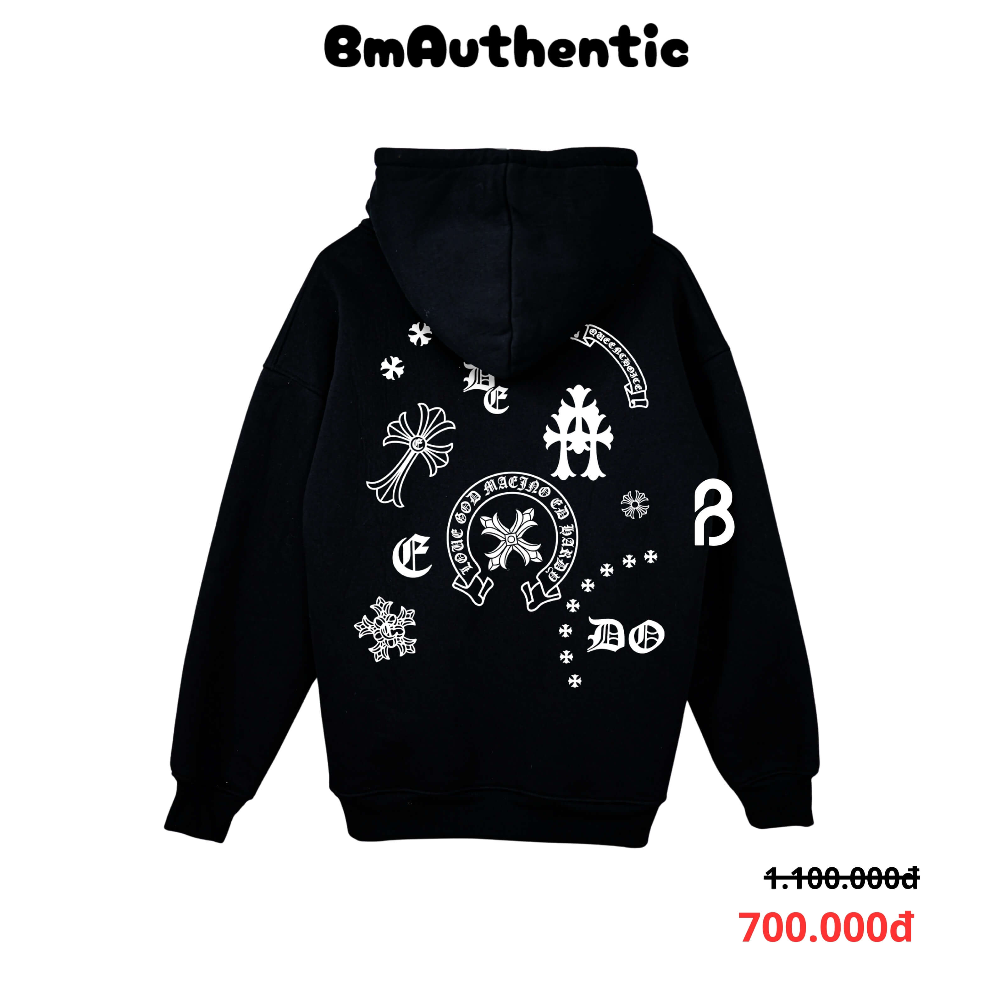 Hoodie Chrome Hearts Multi Symbols Cotton Cao Cấp Form Rộng - BM Authentic