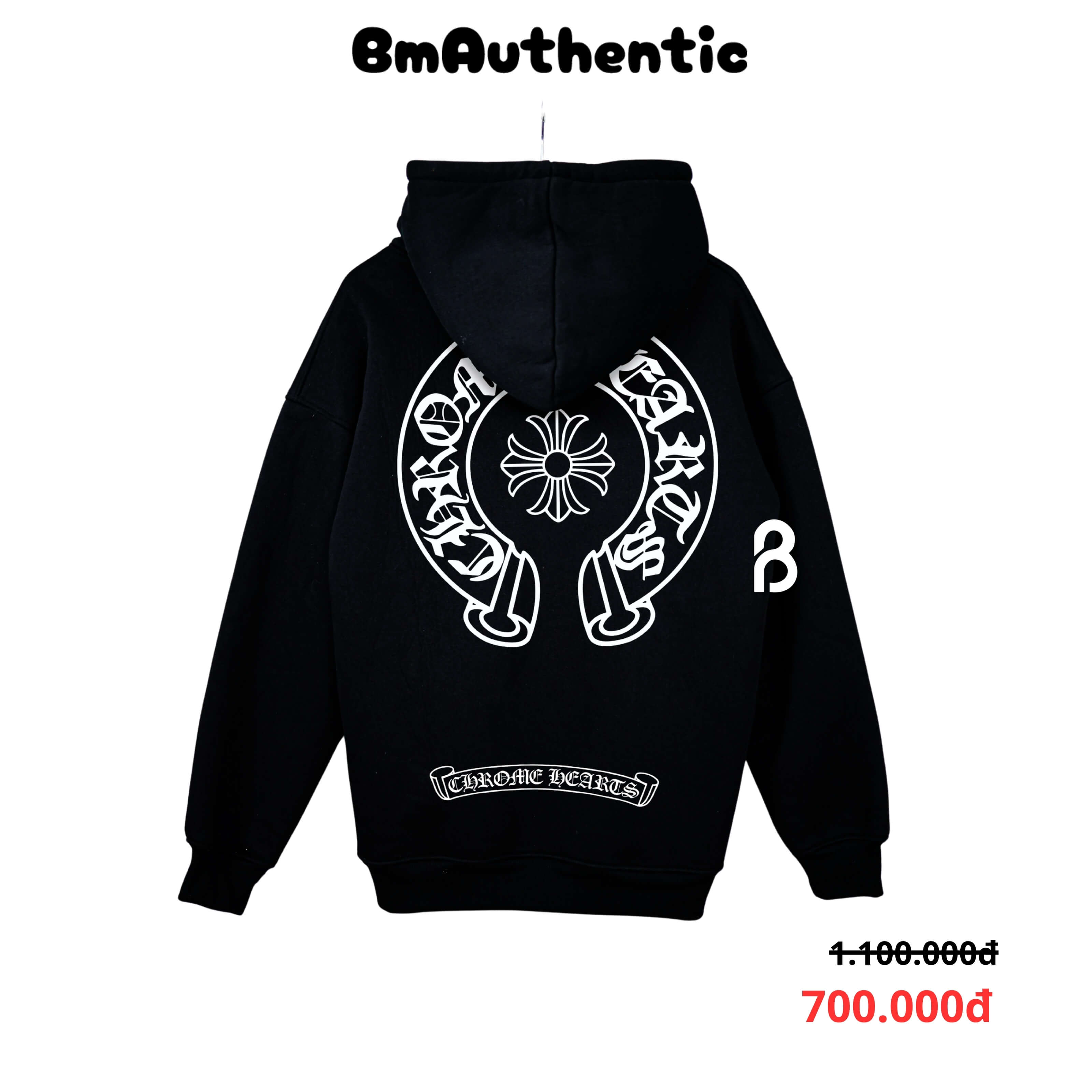 Hoodie Chrome Hearts Horseshoe Big Logo Cotton Cao Cấp Form Rộng - BM Authentic