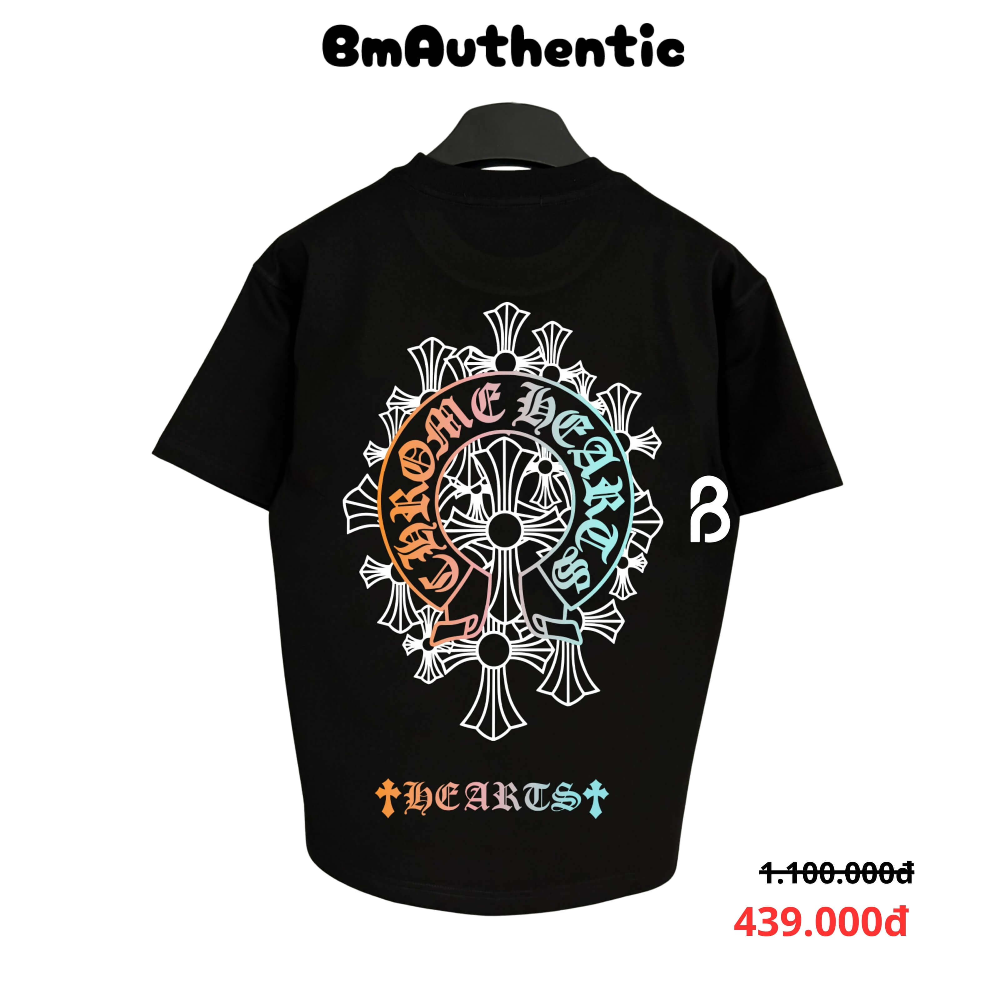 Áo Thun Chrome Hearts Gradient Cross Cotton Cao Cấp Form Rộng - BM Authentic