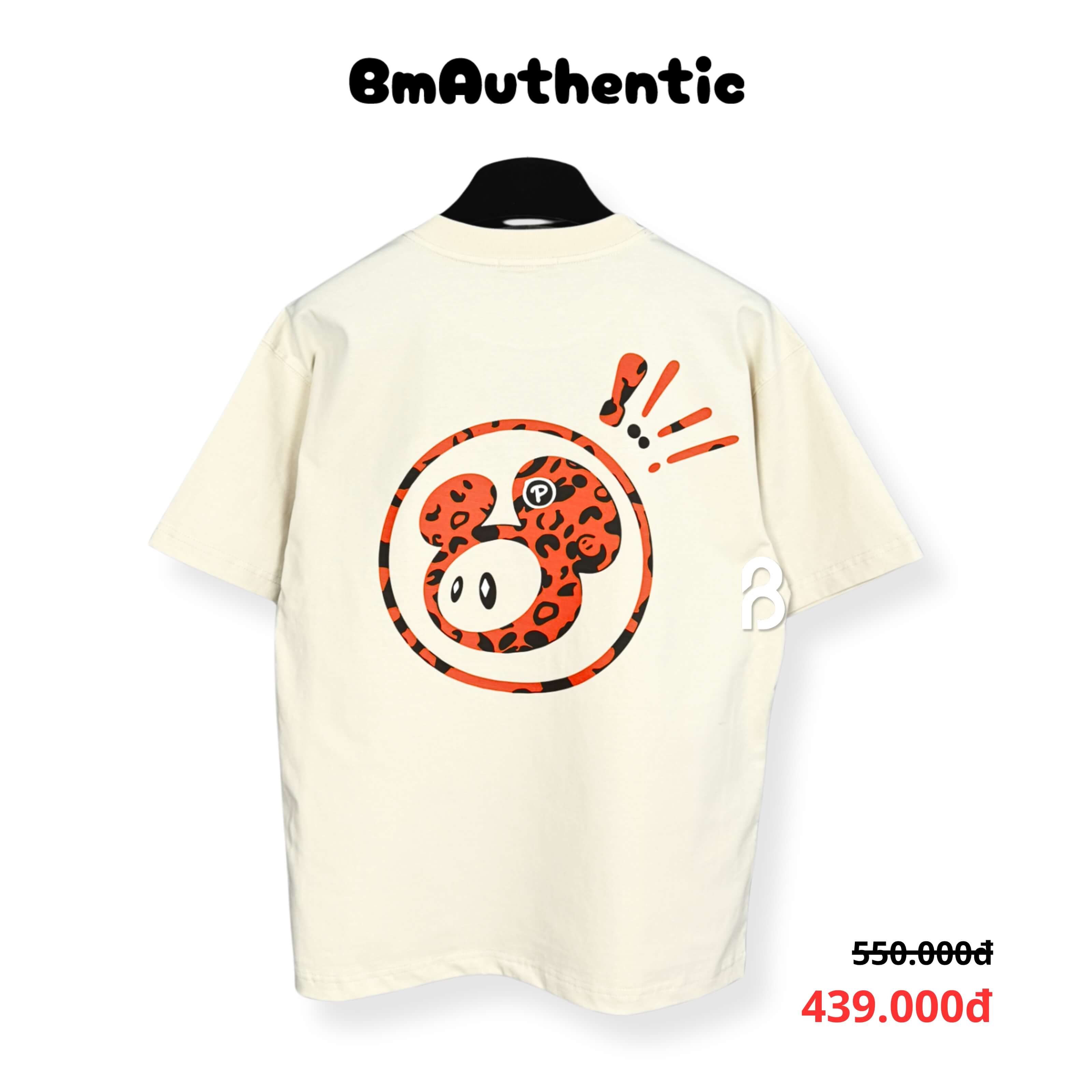 Áo Thun Authentic Poppop Hihi Never Grow Up Orange Leopard Cotton Cao Cấp Form Rộng - BM Authentic