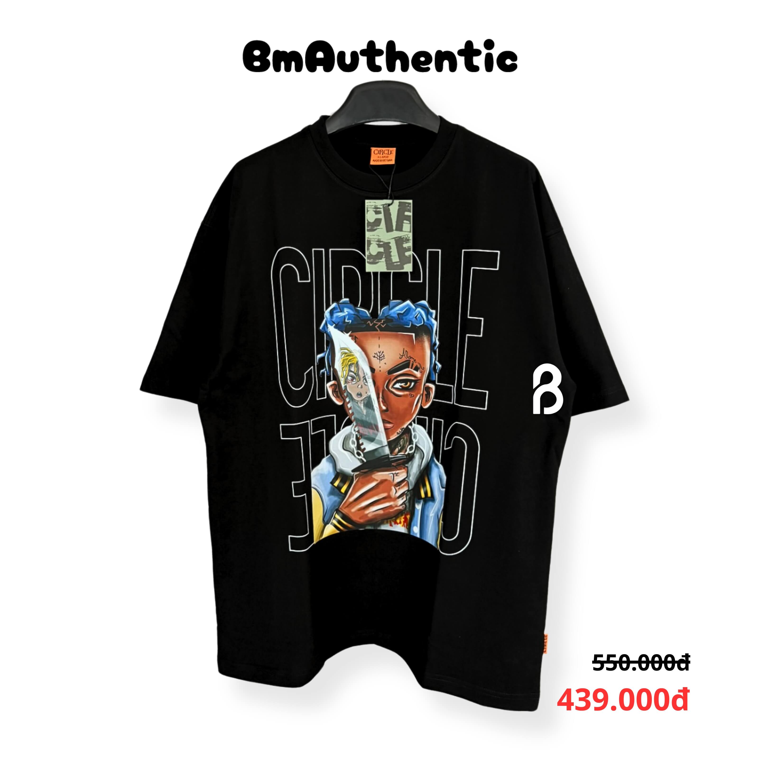 Áo Thun Circle Blue Hair Warrior Cotton Cao Cấp Form Rộng - BM Authentic