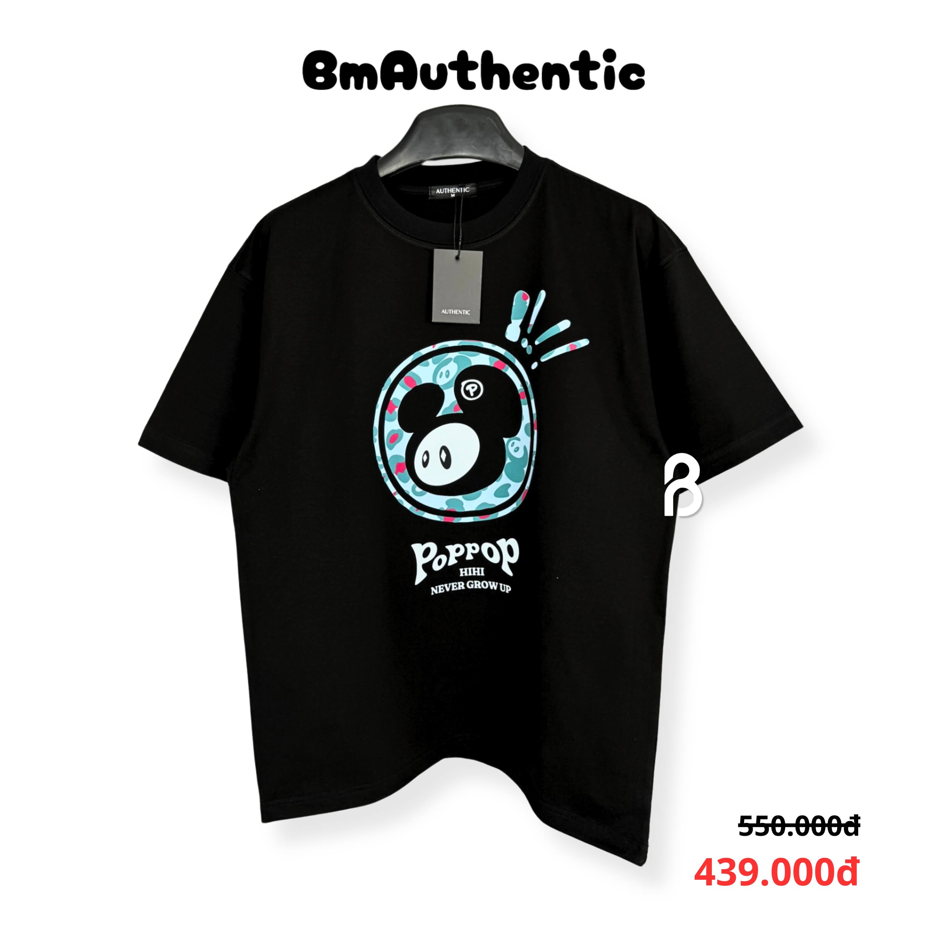Áo Thun Authentic Poppop Never Grow Up Cotton Cao Cấp Form Rộng - BM Authentic