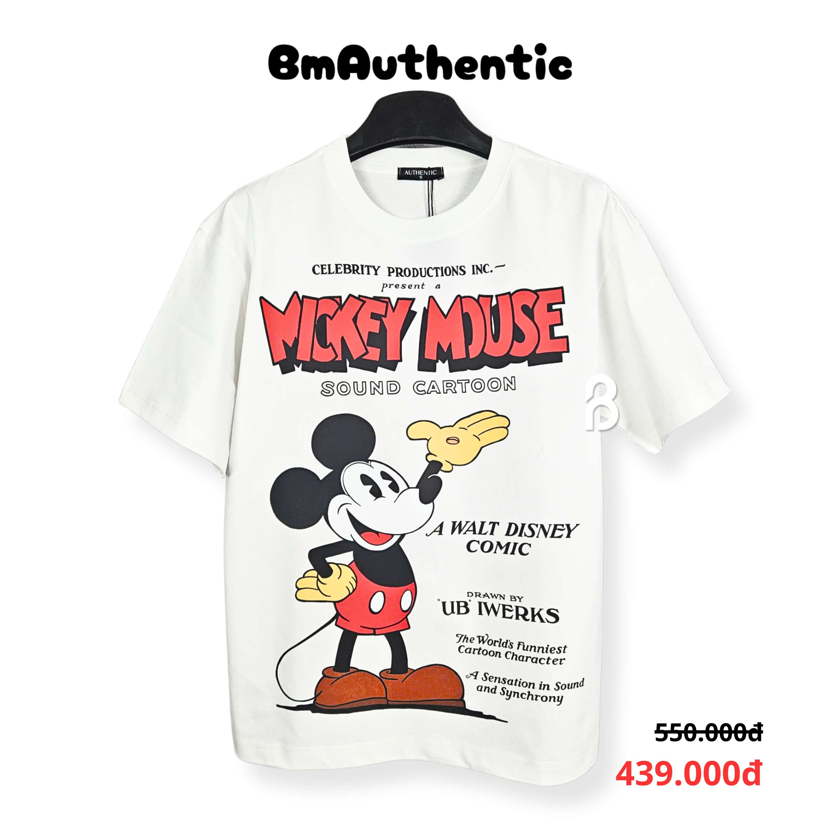 Áo Thun Authentic Mickey Mouse Classic Cartoon Cotton Cao Cấp Form Rộng - BM Authentic