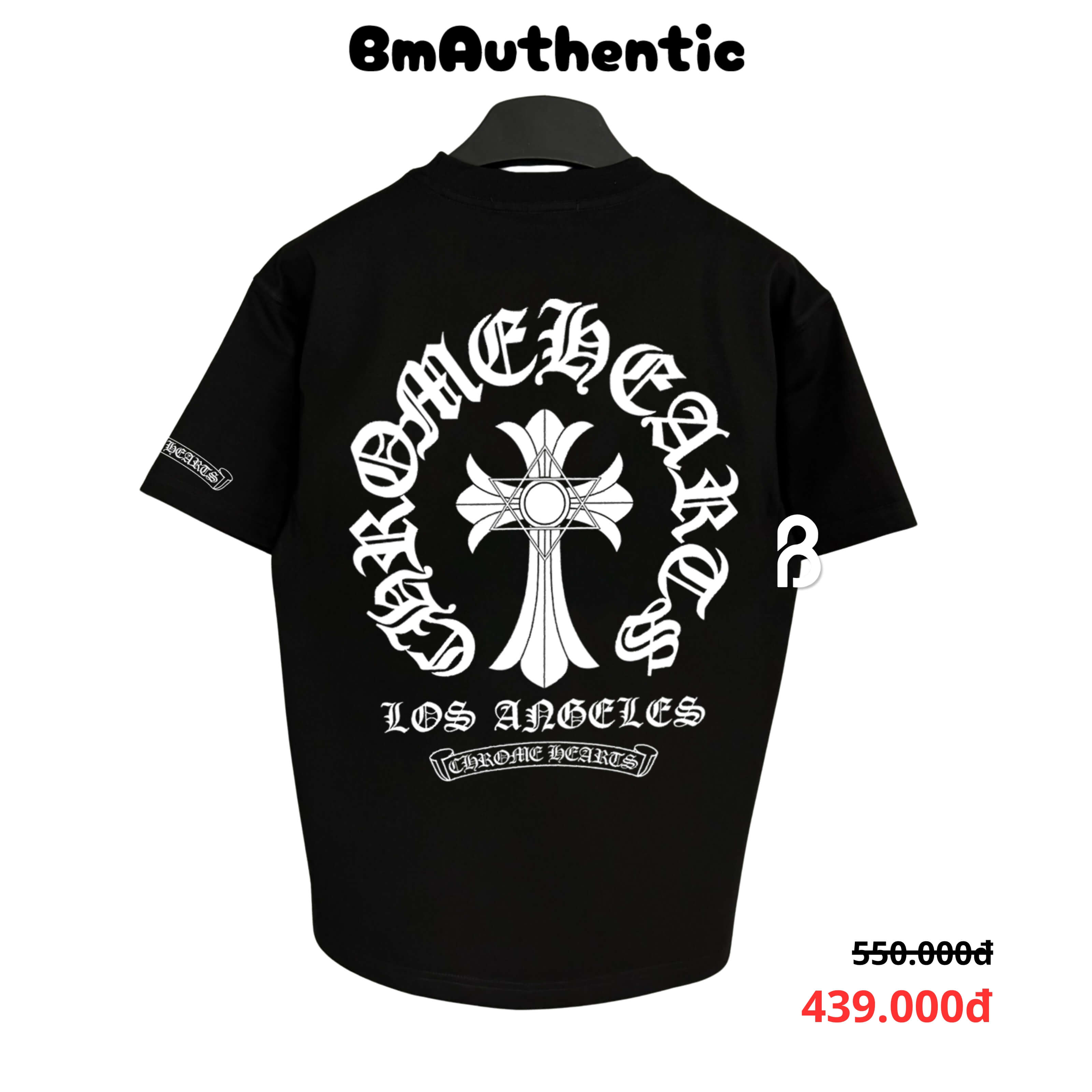 Áo Thun Chrome Hearts Los Angeles Cross Cotton Cao Cấp Form Rộng - BM Authentic