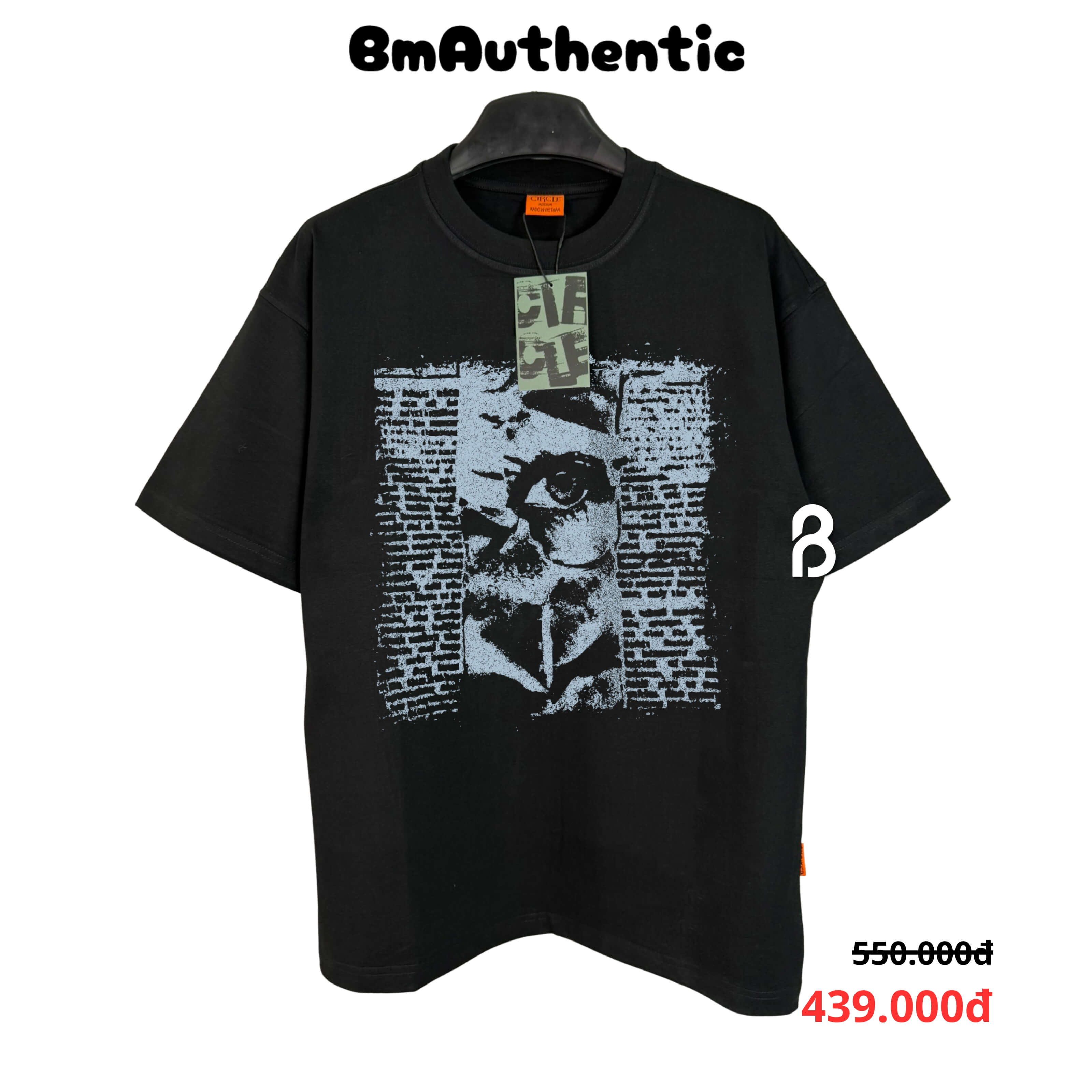 Áo Thun Circle Eye Brick Wall Cotton Cao Cấp Form Rộng - BM Authentic