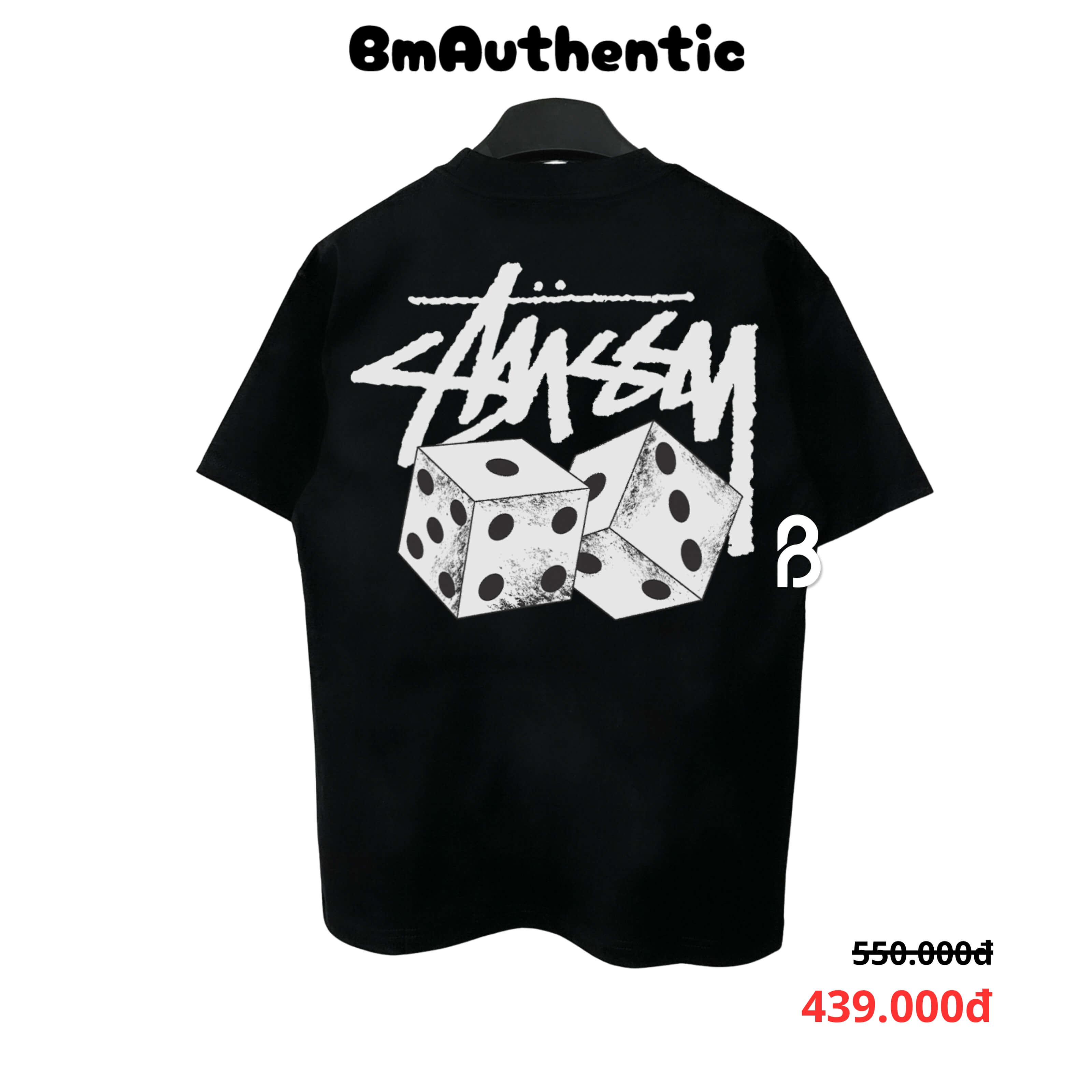Áo Thun Stussy Dice Box Cotton Cao Cấp Form Rộng - BM Authentic