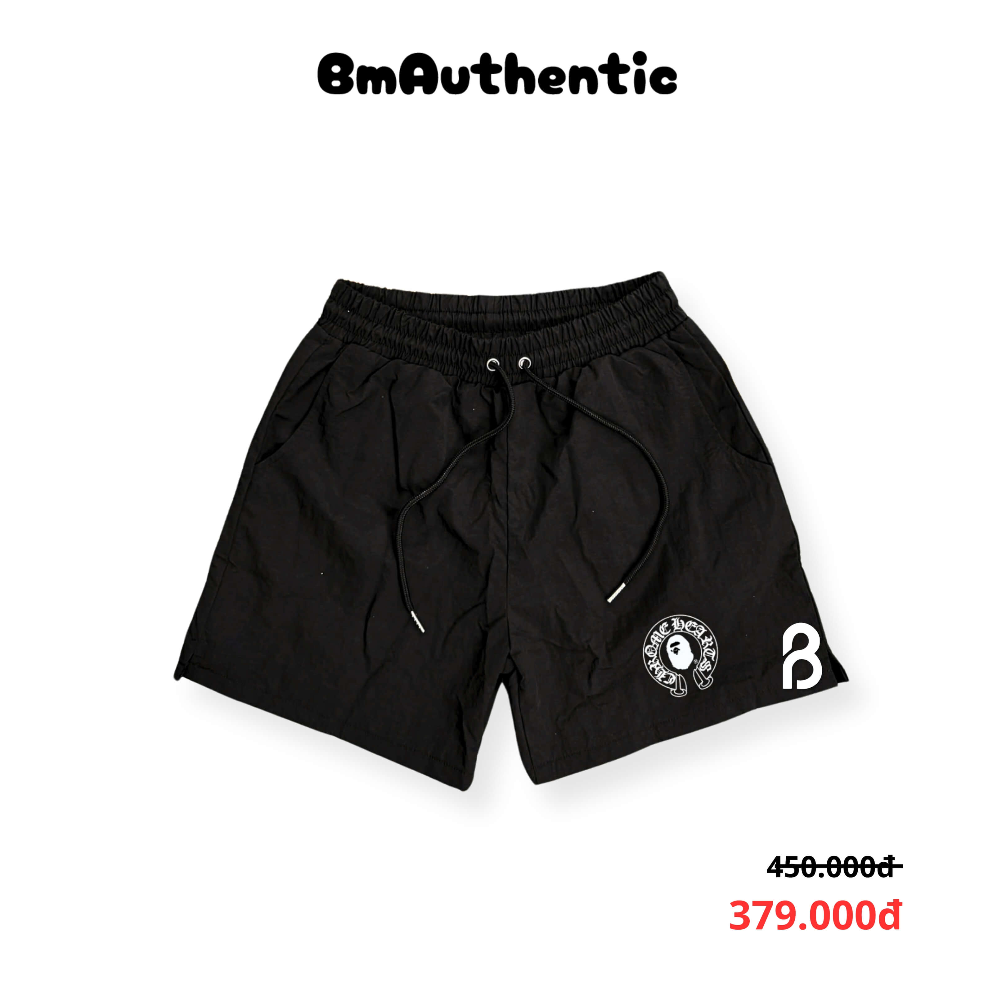 Quần Short Chrome Hearts Horseshoe BAPE Cotton Cao Cấp - BM Authentic