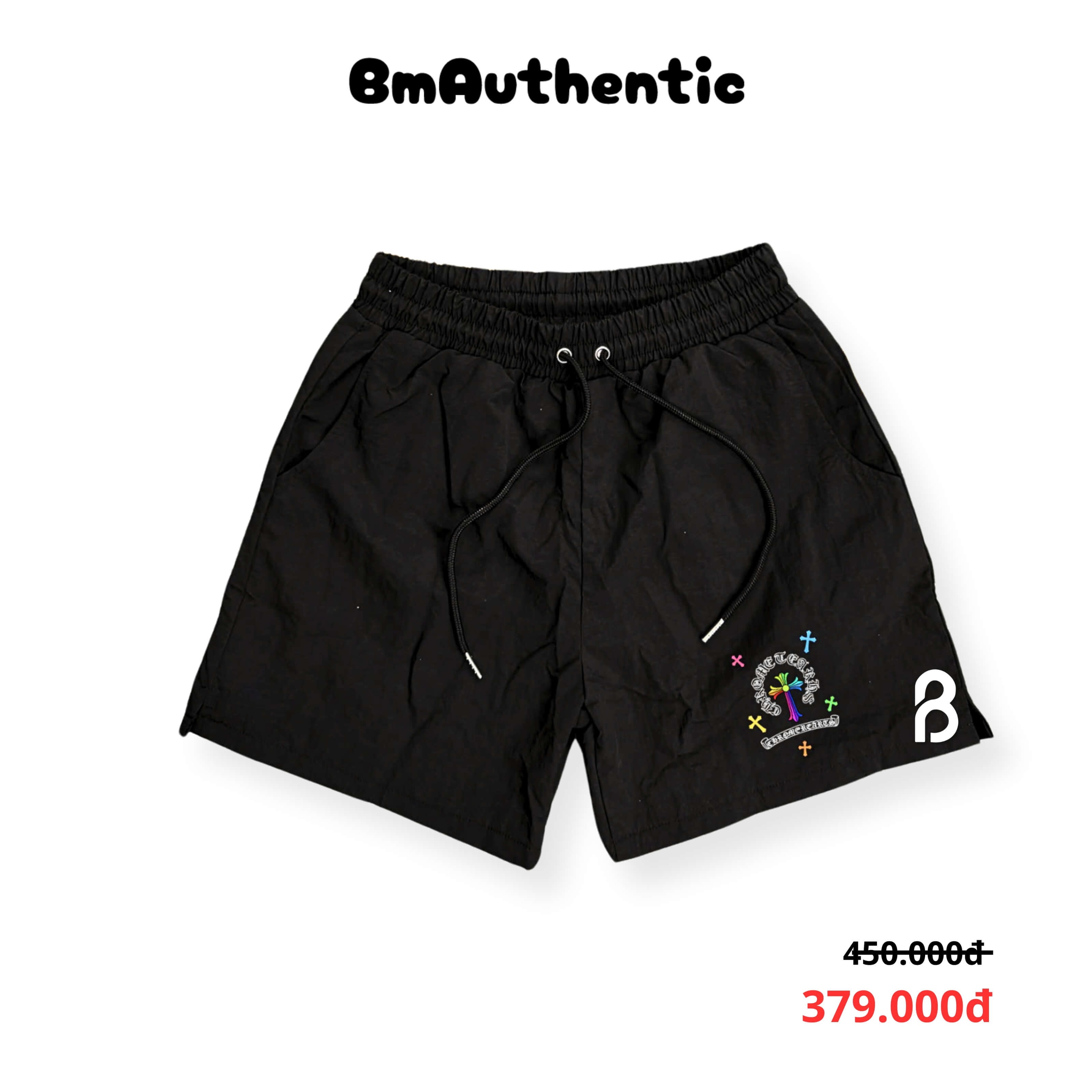 Quần Short Chrome Hearts Rainbow Cross Cotton Cao Cấp - BM Authentic