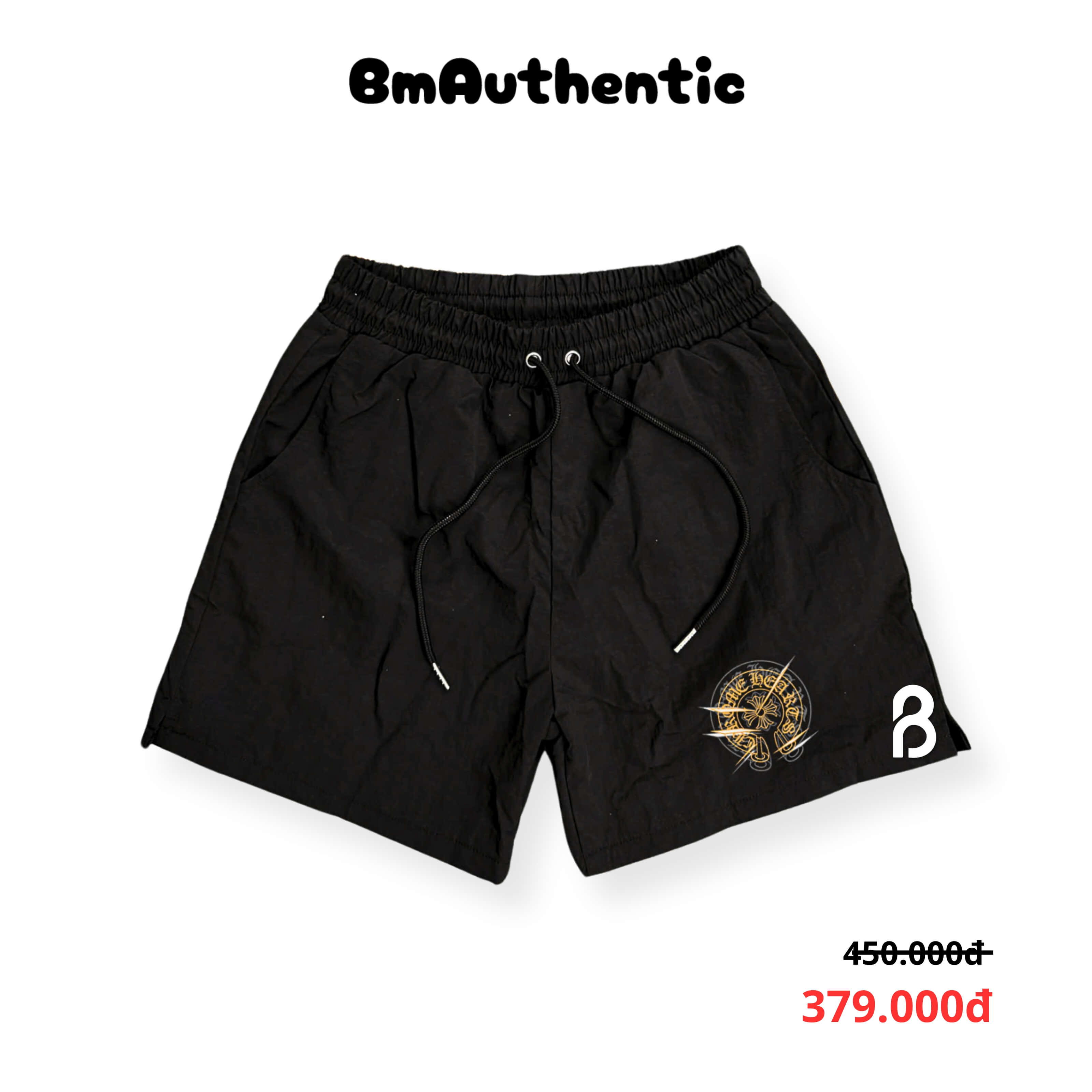 Quần Short Chrome Hearts Gold Slash Cotton Cao Cấp - BM Authentic