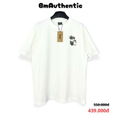 Áo Thun Stussy Smoking Skull Graphic Cotton Cao Cấp Form Rộng - BM Authentic