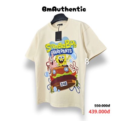 Áo Thun Authentic SpongeBob Patrick Burger Cotton Cao Cấp Form Rộng - BM Authentic