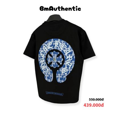 Áo Thun Chrome Hearts Horseshoe Blue Cotton Cao Cấp Form Rộng - BM Authentic