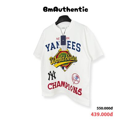Áo Thun MLB Yankees World Series Cotton Cao Cấp Form Rộng - BM Authentic