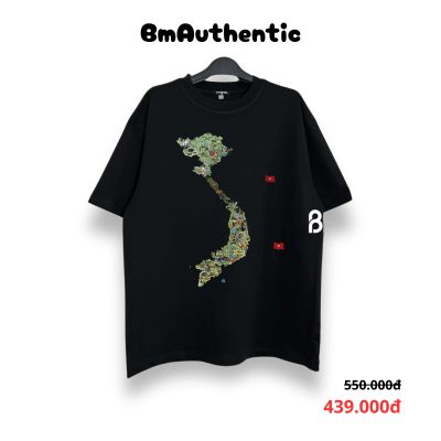 Áo Thun Authentic Bản Đồ Việt Nam Cotton Cao Cấp Form Rộng - BM Authentic