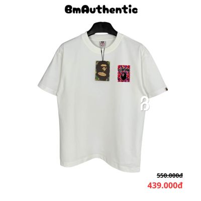 Áo Thun Stussy x Bape Red Camo Cotton Cao Cấp Form Rộng - BM Authentic