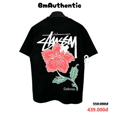 Áo Thun Stussy California Flower Graphic Cotton Cao Cấp Form Rộng - BM Authentic
