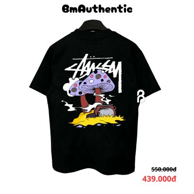 Áo Thun Stussy Mushroom Graphic Cotton Cao Cấp Form Rộng - BM Authentic