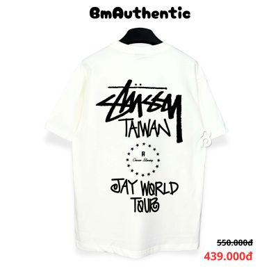 Áo Thun Stussy Taiwan Jay World Tour Cotton Cao Cấp Form Rộng - BM Authentic
