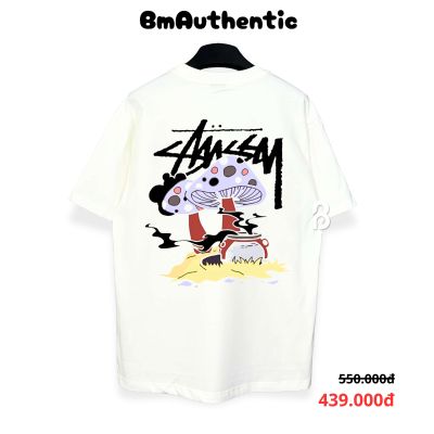 Áo Thun Stussy Mushroom Graphic Cotton Cao Cấp Form Rộng - BM Authentic