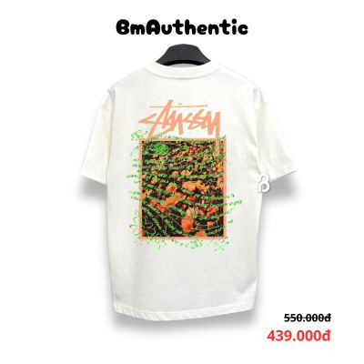 Áo Thun Stussy Flower Note Graphic Cotton Cao Cấp Form Rộng - BM Authentic