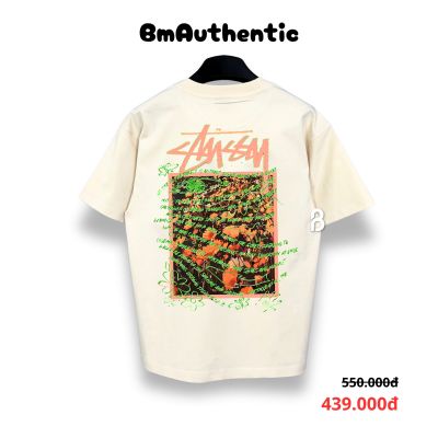 Áo Thun Stussy Flower Note Graphic Cotton Cao Cấp Form Rộng - BM Authentic