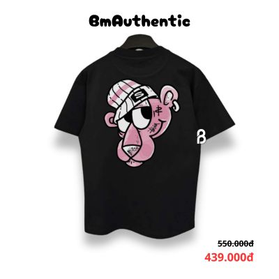 Áo Thun Stussy Pink Panther Graffiti Cotton Cao Cấp Form Rộng - BM Authentic