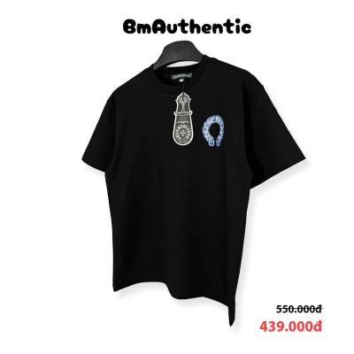 Áo Thun Chrome Hearts Horseshoe Blue Cotton Cao Cấp Form Rộng - BM Authentic