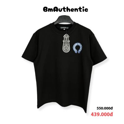 Áo Thun Chrome Hearts Horseshoe Blue Cotton Cao Cấp Form Rộng - BM Authentic