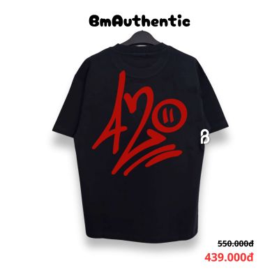Áo Thun Authentic 420 Red Graffiti Cotton Cao Cấp Form Rộng - BM Authentic