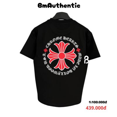 Áo Thun Chrome Hearts Red Cross Circle Cotton Cao Cấp Form Rộng - BM Authentic