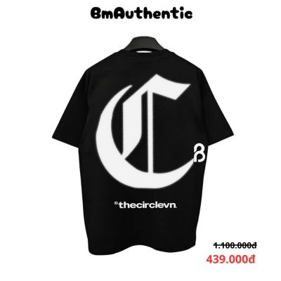 Áo Thun Circle Gothic Logo Cotton Cao Cấp Form Rộng - BM Authentic