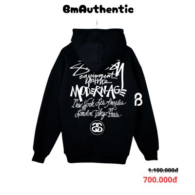 Hoodie Stussy Modern Age Multi City Cotton Cao Cấp Form Rộng Unisex - BM Authentic