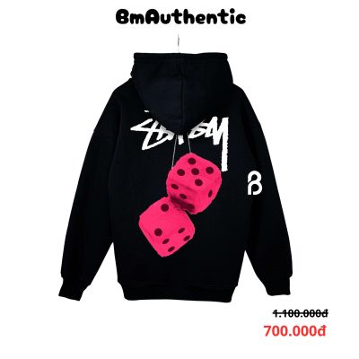 Hoodie Stussy Pink Fur Dice Graphic Cotton Cao Cấp Form Rộng Unisex - BM Authentic