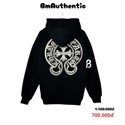 Hoodie Chrome Hearts Metallic Gothic Backprint Form Rộng – BM Authentic