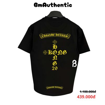 Áo Thun Chrome Hearts Hong Kong 20th Yellow Gothic Cotton Cao Cấp Form Rộng - BM Authentic