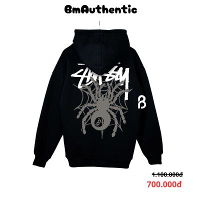 Hoodie Stussy Spider 8Ball Graphic Cotton Cao Cấp Form Rộng Unisex - BM Authentic