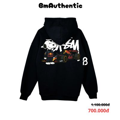 Hoodie Stussy Snoopy Redbull Racing Cotton Cao Cấp Form Rộng Unisex - BM Authentic