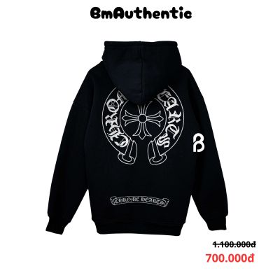 Áo Hoodie Chrome Hearts Big Cross Horseshoe Cotton Cao Cấp Form Rộng – BM Authentic